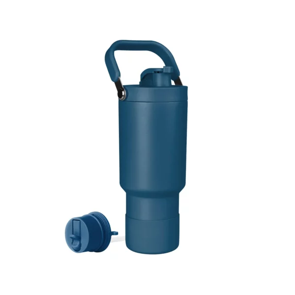 30oz Versatile Insulated Tumbler with Dual Lids & Silicone Base - Image 3