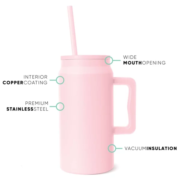 50oz Insulated Tumbler with Straw Lid - Image 3